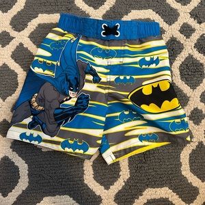 Toddler Batman swim trunks